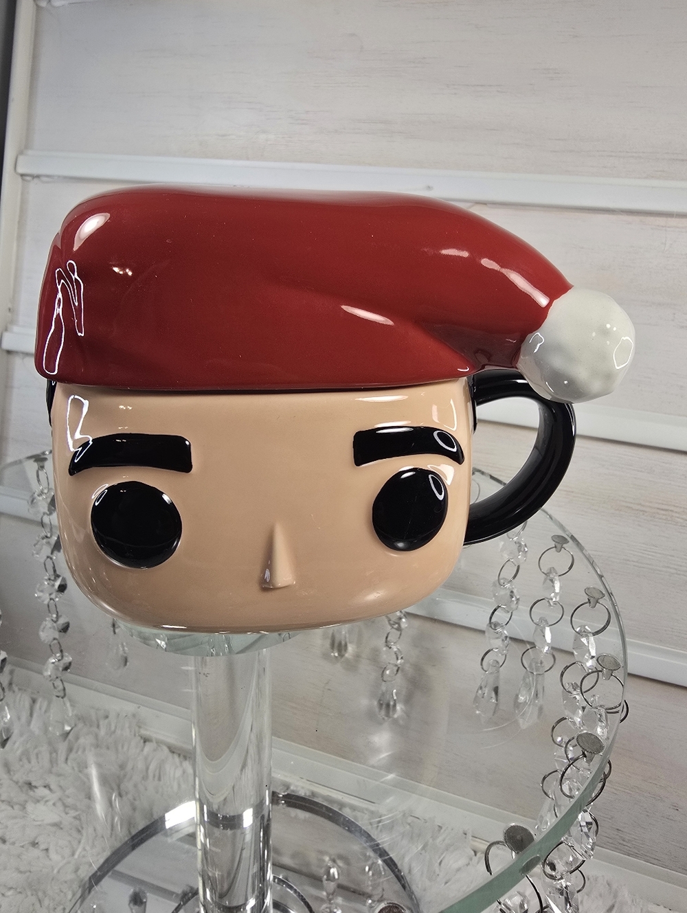 Funko Red Santa Hat Character Ceramic Mug with Black Handle
